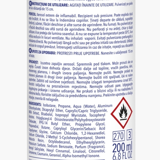 Deodorant spray pentru piele sensibilă 200ml