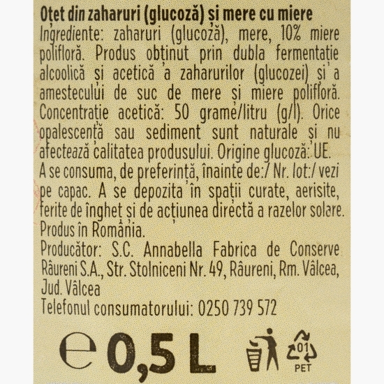 Oțet de mere cu miere 0.5l