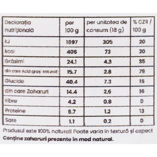 Biscuiți de ovăz cu miere, alune de pădure, cocos și mere 120g