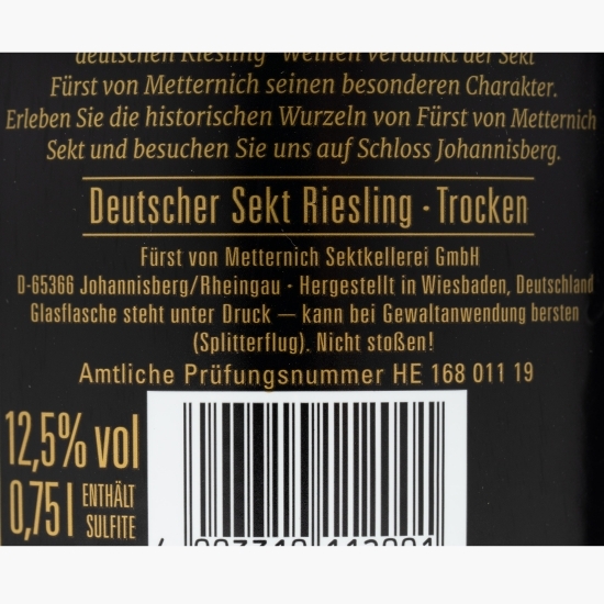 Vin spumant rose sec von Metternich, 12.5%, 0.75l