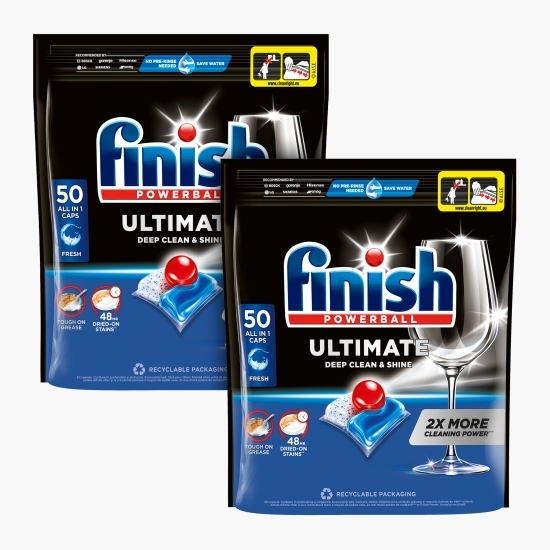 Detergent capsule pentru mașina de spălat vase Ultimate, 2x50 buc, 100 spălări