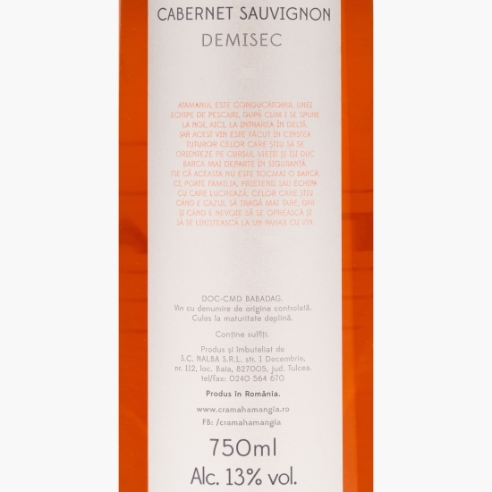 Vin rose demisec Ataman Cabernet Sauvignon, 13%, 0.75l