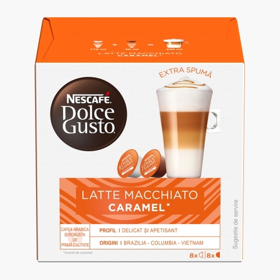 Latte Macchiato Caramel 8 băuturi 145.6g, capsule cafea 