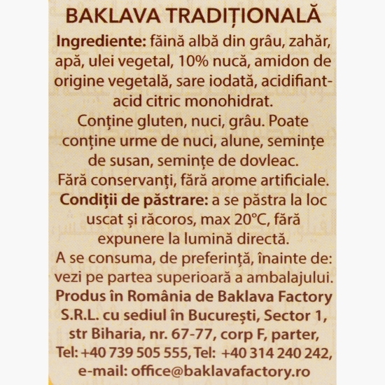 Baklava Tradițională cu nucă 250g