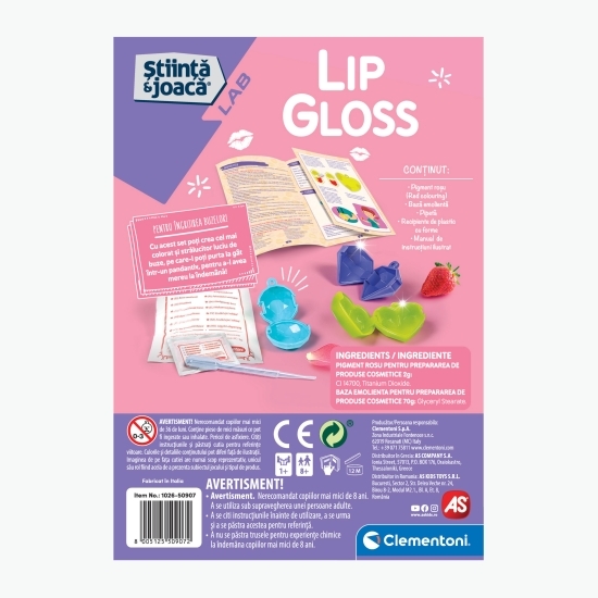 Știință & joacă: Lip gloss strălucitor, 8+ ani