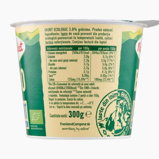 Iaurt natural eco 3.8% grăsime 300g