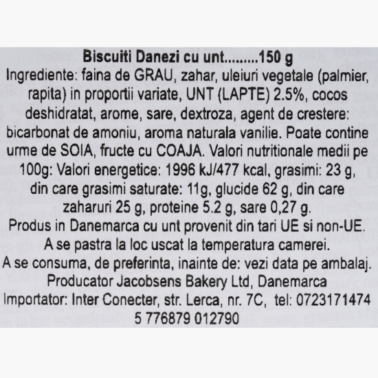 Biscuiți danezi cu unt, în cutie metalică "Scene din Europa", 150g