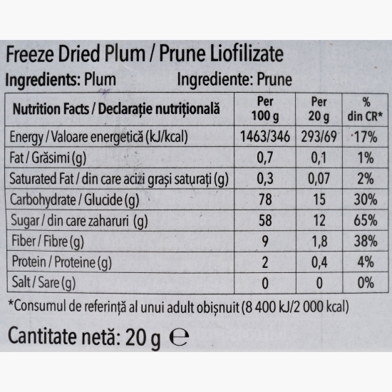 Prune liofilizate 20g