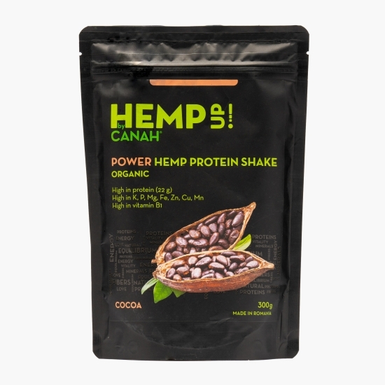 Shake proteic de cânepă cu cacao eco, Power Hemp Up, 300g