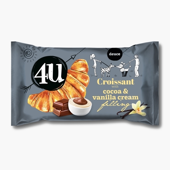 Croissant cu cremă de cacao și vanilie 80g