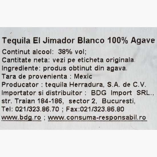 Tequila Blanco Agave 38% alc. 0.7l