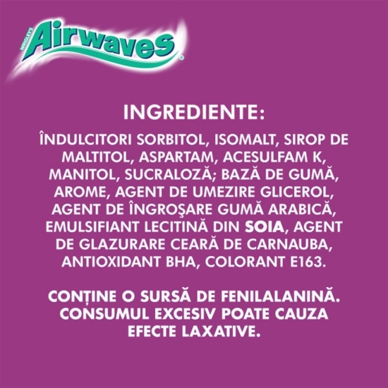 Gumă de mestecat Cool Cassis fără zahăr, cu arome de mentol și coacăze negre, 46 buc, 64g