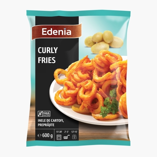 Inele de cartofi preprăjite Curly Fries 600g