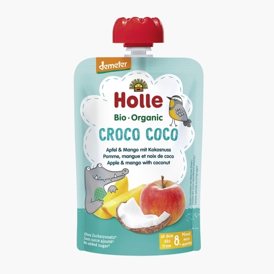 Piure eco de mere, mango și cocos pentru copii, +8 luni, 100g