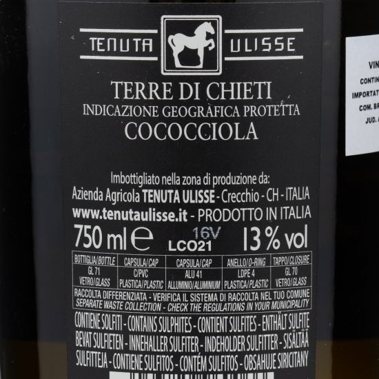 Vin alb sec Unico Cococciola, 13%, 0.75l