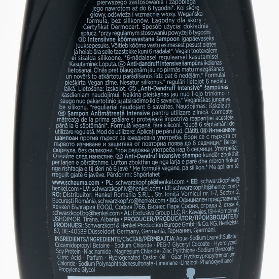 Șampon antimătreață Intensive 250ml