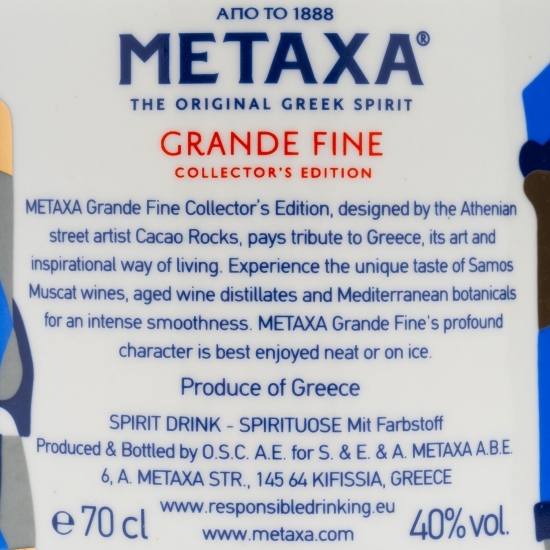 Brandy Grande Fine 40%, 0.7l + cutie