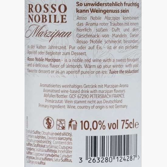 Băutură cu aromă de marțipan pe bază de vin roșu Marzipan, 10%, 0.75l