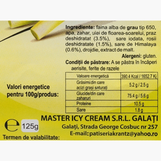 Covirigi împletiți cu roșii, praz și sare de Himalaya 125g