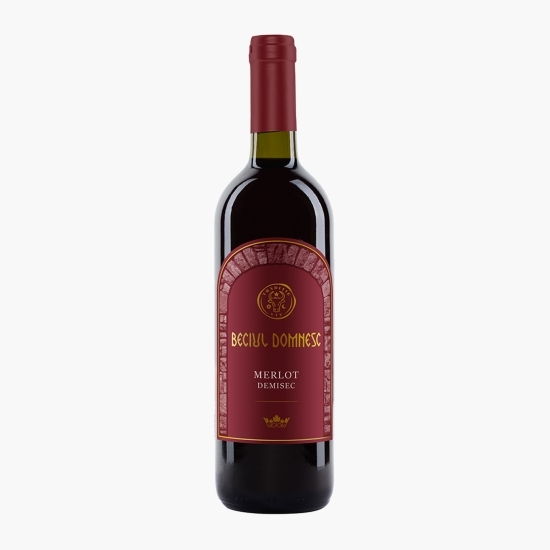 Vin roșu demisec Merlot, 13.5%, 0.75l