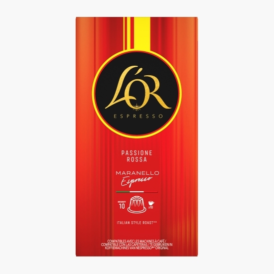 Maranello Espresso Passione Rossa Collection, 10 băuturi, capsule cafea compatibile Nespresso