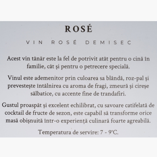 Vin rose demisec Merlot & Pinot Noir, 13%, bag in box 2l