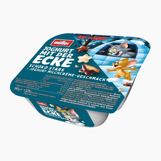 Iaurt mix Tom&Jerry  cu steluțe ciocolată 140g