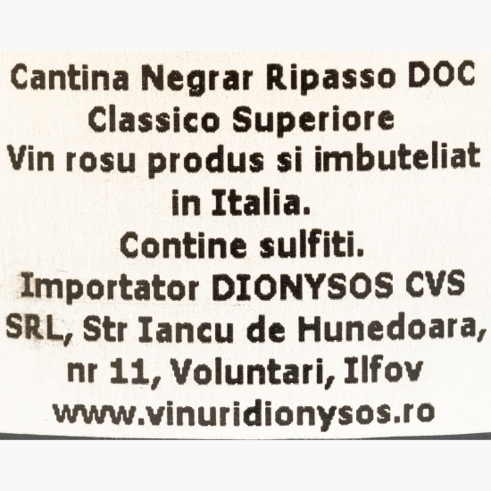 Vin roșu sec Valpolicella Ripasso, 13.5%, 0.75l