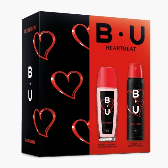 Set cadou Heartbeat (parfum pentru corp  75ml + deodorant spray pentru corp 150ml)