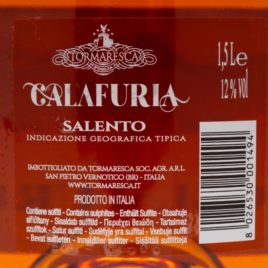 Vin rose sec Calafuria Negroamaro, 12%, 1.5l