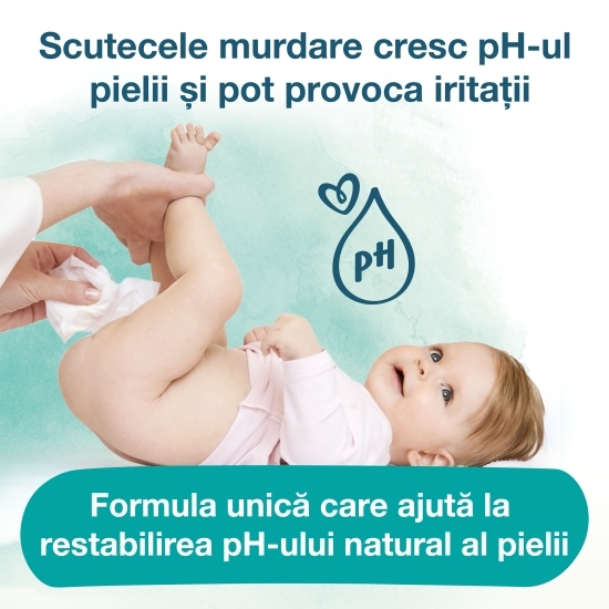 Șervețele umede pentru bebeluși Harmonie Calendula, 4 pachete x 44 buc, 176 buc