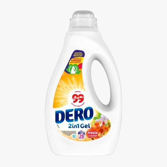 Detergent de rufe lichid 2în1 Gel Frezie și lămâița 20 spălări 1l