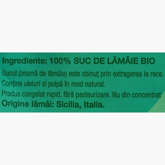 Lămâie eco stoarsă congelată, 10 plicuri x35g