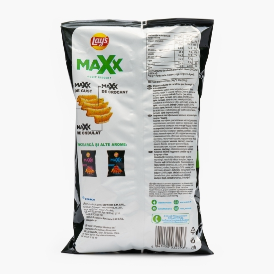 Chipsuri ondulate din cartofi cu cașcaval și ceapă, Maxx 115g