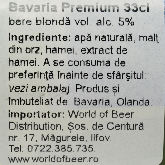 Bere blondă premium sticlă 0.33l