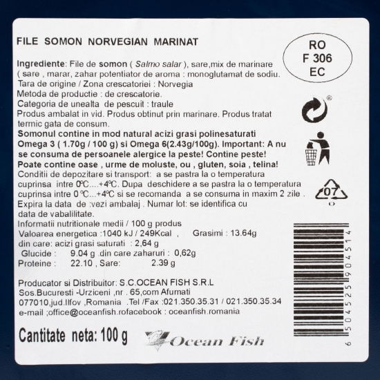 File somon norvegian marinat 100g