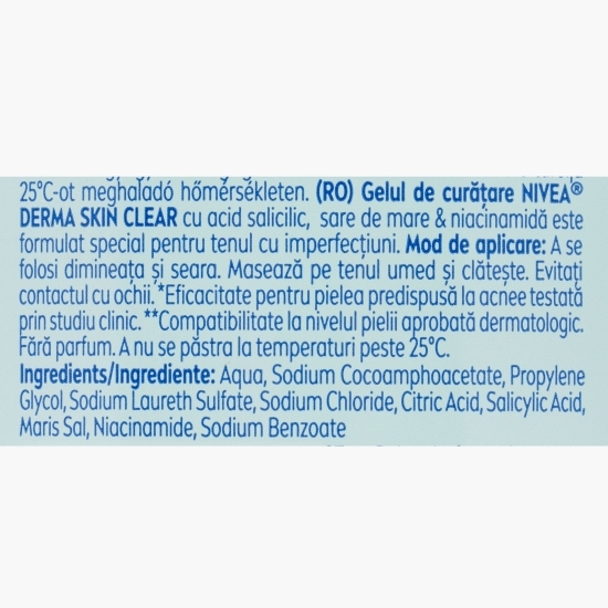 Gel de curățare Derma Skin Clear, 150ml