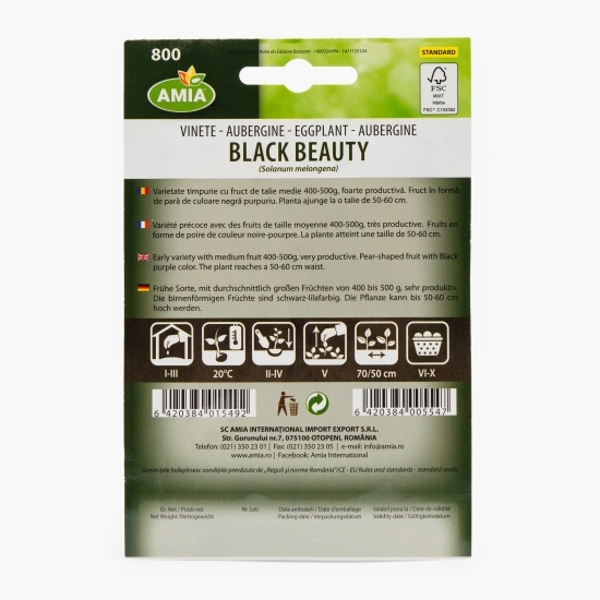 Semințe vinete Black Beauty 2g