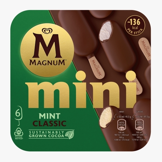 Înghețată Mini Classic și mentă 6x55ml