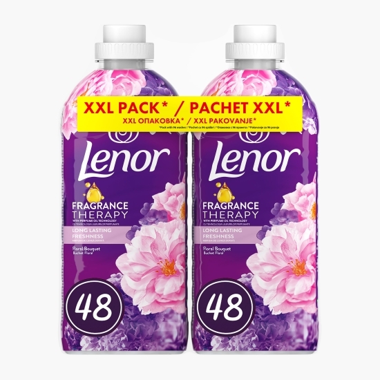 Pachet promo: Balsam de rufe Lenor Floral Bouquet 2 x 1.2l, 96 spălări