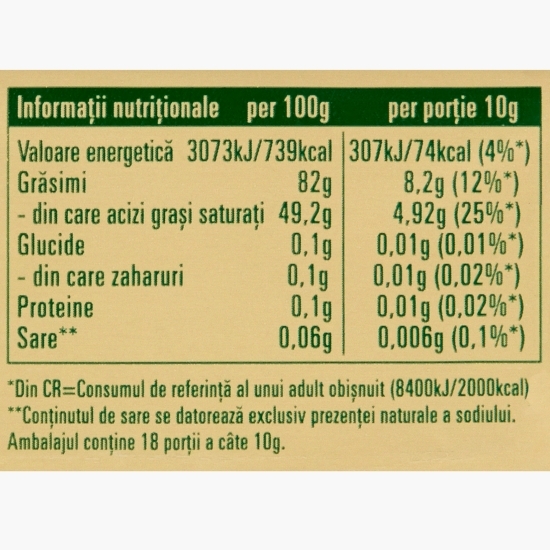 Unt eco 82% grăsime 180g