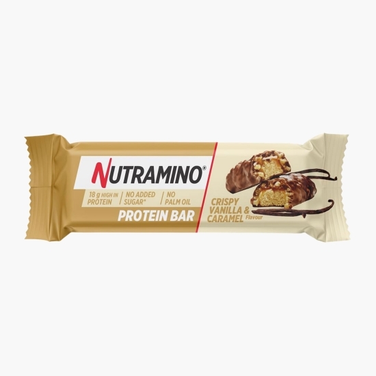 Baton proteic fără zahăr adaugăt cu aromă vanilie și caramel 55g