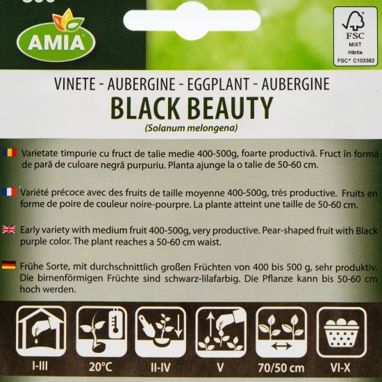 Semințe vinete Black Beauty 2g