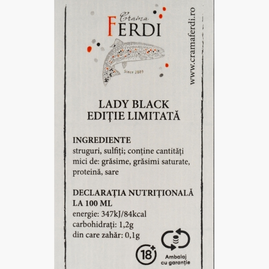 Vin roșu sec Fetească Neagră Lady Black, 14.2%, 0.75l