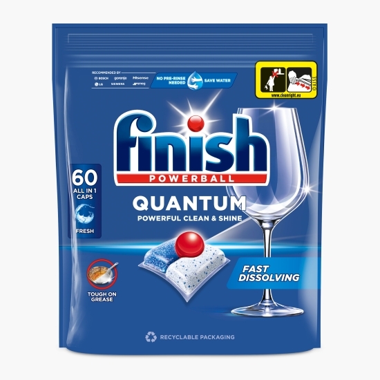 Detergent capsule pentru mașina de spălat vase Quantum, 60 spălări