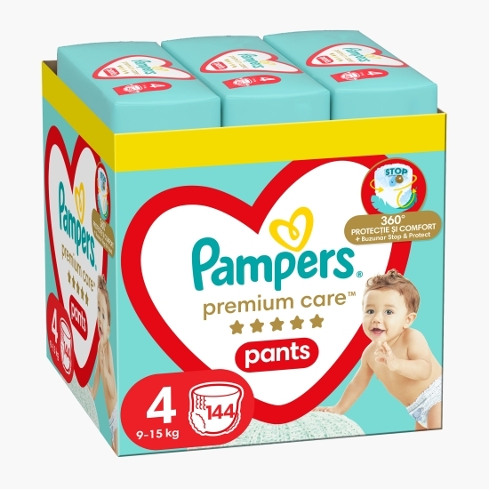 Scutece-chiloțel Premium Care Pants XXL, mărimea 4, 9-15kg, 144 buc