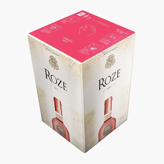 Vin rose sec, 14.5%, bag in box 5l