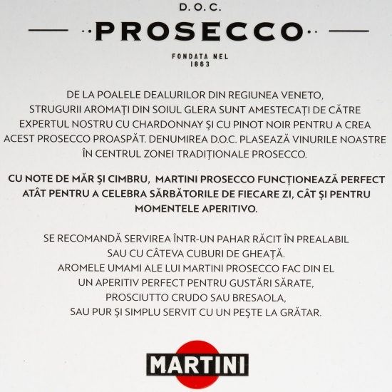 Vin spumant Prosecco, 11.5%, 0.75l + pahar