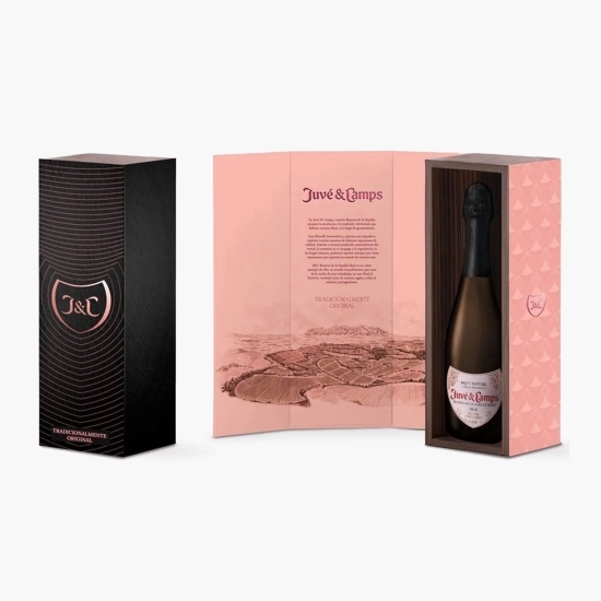 Spumant rose brut, Cava Reserva de la Familia, 12%, 0.75l + cutie