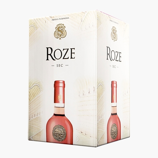 Vin rose sec, 14.5%, bag in box 5l